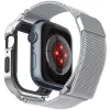 Spigen Metal Fit Pro Apple Watch 4-6, SE, SE (2022), SE (2025) (40 mm) / Watch 7-9 (41 mm) fém szíj / tok, ezüst
