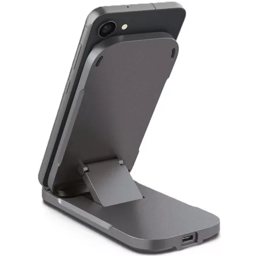 Spigen ArcField Stand Flex PF2201 vezeték nélküli wireless gyorstöltő, 15W, fekete