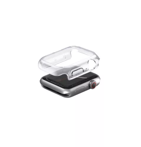 Uniq Garde Apple Watch 4 / 5 / 6 / SE / SE2 / SE3 (40mm) műanyag tok, kijelzővédő felülettel, fekete