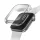 Uniq Garde Apple Watch 4 / 5 / 6 / SE / SE2 / SE3 (44mm) műanyag tok, kijelzővédő felülettel, fekete