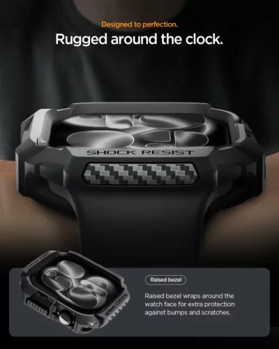 Spigen Rugged Armor 2 Apple Watch 10-11 (46mm) tok, Dune Beige, bézs