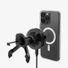 Spigen Essential Qi2.2 mágneses Magsafe autós tartó szellőzőrácsba, vezeték nélküli töltéssel, fekete