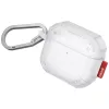 Skinarma Mecha CE AirPods 4 tok karabinerrel, Frost, átlátszó