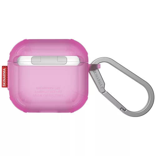Skinarma Mecha CE AirPods 4 tok karabinerrel, Fuchsia, rózsaszín