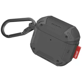 Skinarma Mecha CE AirPods 4 tok karabinerrel, Olive, szürke