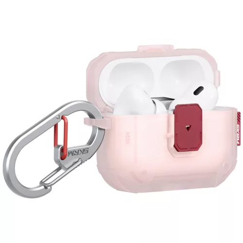 Skinarma Mecha LE AirPods Pro 3 tok karabinerrel, Forst Blush, halványrózsaszín