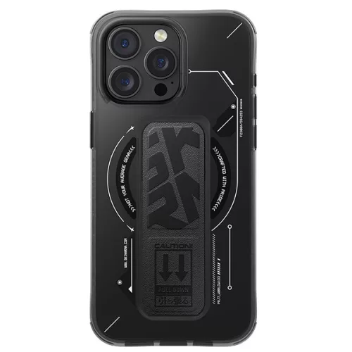 Skinarma Helio Apple iPhone 16 Pro mágneses tok kitámasztóval, fekete