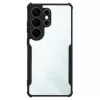Tactical Quantum Stealth Samsung Galaxy S26 Ultra hátlap tok megerősített sarokkal, átlátszó/fekete