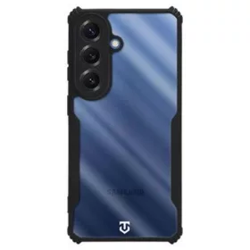   Tactical Quantum Stealth Samsung Galaxy S26 hátlap tok megerősített sarokkal, átlátszó/fekete