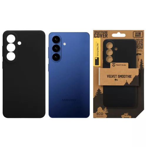 Tactical Velvet Smoothie Samsung Galaxy S26 Plus tok, Asphalt, fekete