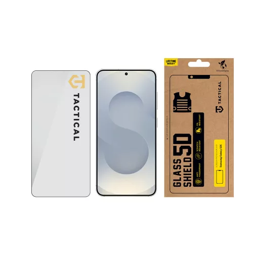 Tactical Glass Shield 5D Samsung Galaxy S26 kijelzővédő üvegfólia, fekete