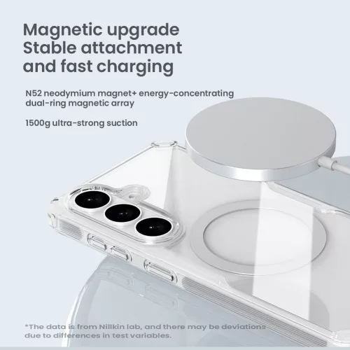 Nillkin Nature TPU Pro Samsung Galaxy S26 Plus mágneses hátlap tok, átlátszó