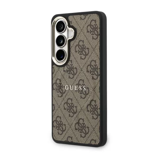Guess PU Leather 4G Gold Frame Samsung Galaxy S26 Plus mágneses tok, barna