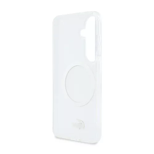 Lacoste PC/TPU Frosted Finish Gold Logo Samsung Galaxy S26 mágneses tok, fehér
