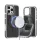 Samsung Galaxy S26 műanyag tok, MagSafe, carbon minta, merevített sarok, fekete