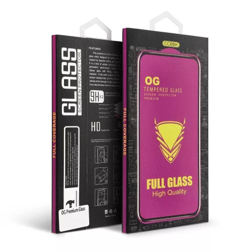 OG 6D Samsung Galaxy S26 Plus tempered glass kijelzővédő üvegfólia, fekete