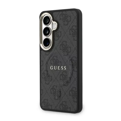 Guess PU Leather 4G Gold Frame Samsung Galaxy S26 mágneses tok, fekete