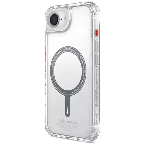 Skinarma Saido Apple iPhone 17e / iPhone 16e mágneses tok, Magsafe kompatibilis, átlátszó