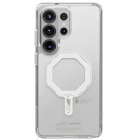   Skinarma Saido Samsung Galaxy S26 Ultra mágneses tok, Magsafe kompatibilis, átlátszó-neonzöld (sötétben világító)