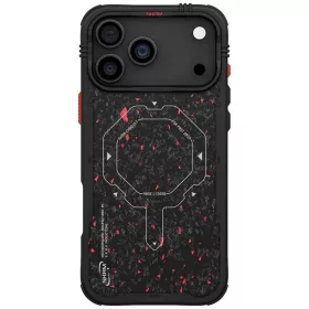   Skinarma Vektor Apple iPhone 17 Pro mágneses tok, Magsafe kompatibilis, fekete-piros