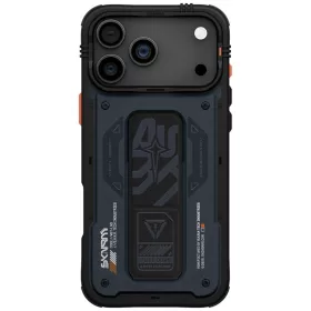   Skinarma Aegis Apple iPhone 17 Pro mágneses tok kitámasztóval, Magsafe kompatibilis, kék
