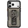 Skinarma Aegis Apple iPhone 17 Pro Max mágneses tok kitámasztóval, Magsafe kompatibilis, szürke
