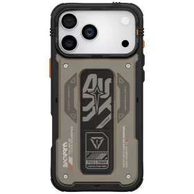   Skinarma Aegis Apple iPhone 17 Pro Max mágneses tok kitámasztóval, Magsafe kompatibilis, szürke