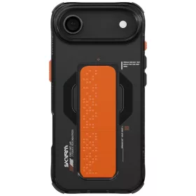   Skinarma Haxa Apple iPhone Air (2025) mágneses tok kitámasztóval, Magsafe kompatibilis, fekete