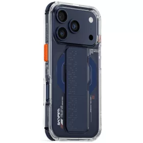   Skinarma Haxa Apple iPhone 17 Pro mágneses tok kitámasztóval, Magsafe kompatibilis, kék