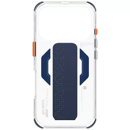 Skinarma Haxa Apple iPhone 17 Pro mágneses tok kitámasztóval, Magsafe kompatibilis, kék