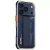 Skinarma Haxa Apple iPhone 17 Pro Max mágneses tok kitámasztóval, Magsafe kompatibilis, kék