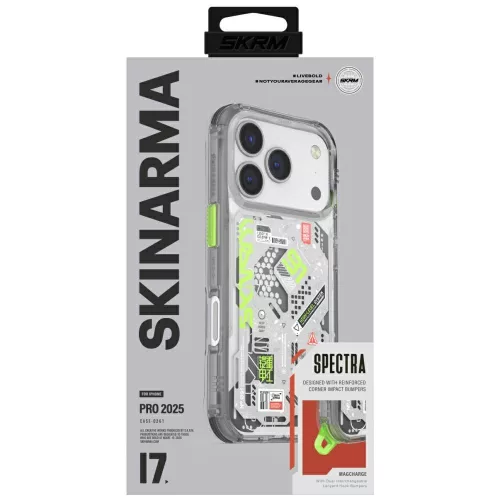 Skinarma Spectra Apple iPhone 17 Pro mágneses tok, Magsafe kompatibilis, átlátszó