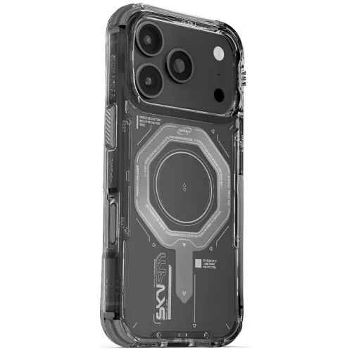 Skinarma Magma Apple iPhone 17 Pro mágneses tok, Magsafe kompatibilis, szürke