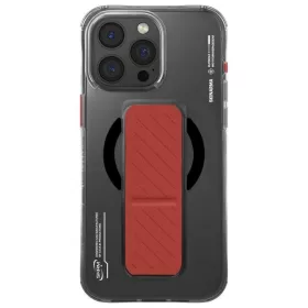   Skinarma Magma Apple iPhone 16 Pro mágneses tok kitámasztóval, Magsafe kompatibilis, fekete