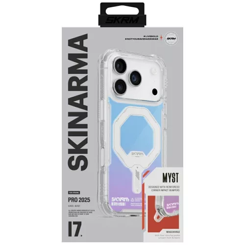 Skinarma Myst Apple iPhone 17 Pro Max mágneses tok, Magsafe kompatibilis, hologram