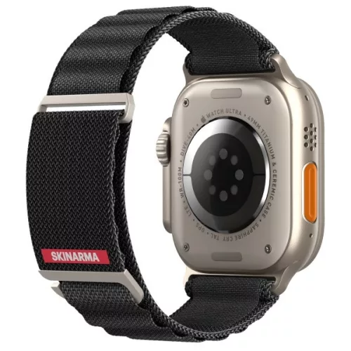 Skinarma Kobu Apple Watch állítható szíj, 49/45/44/42MM, fekete