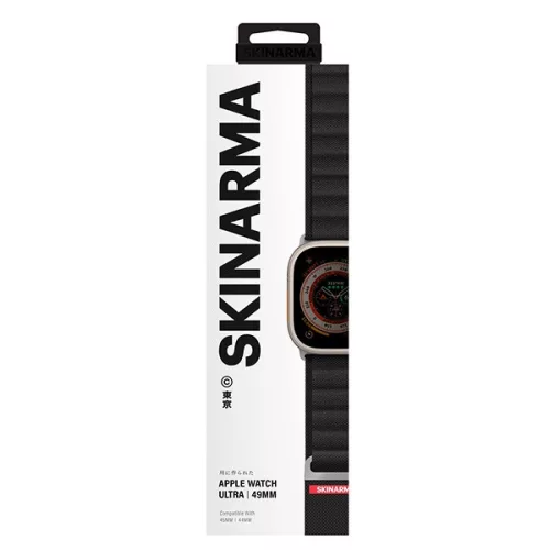 Skinarma Kobu Apple Watch állítható szíj, 49/45/44/42MM, fekete
