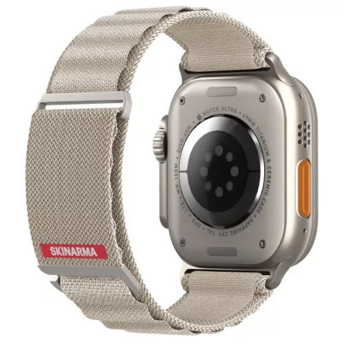 Skinarma Kobu Apple Watch állítható szíj, 49/45/44/42MM, elefántcsont (bézs)