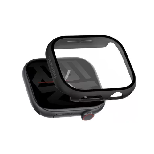 Skinarma Gado Apple Watch 11 / Watch 10 46mm tok, kijelzővédő felülettel, fekete