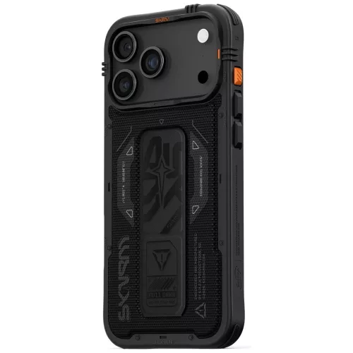 Skinarma Phantom Apple iPhone 17 Pro Max mágneses tok kitámasztóval, Magsafe kompatibilis, fekete