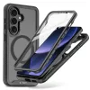 Tech-Protect Defense Samsung Galaxy S26 Ultra hátlap tok kijelző védelemmel, ütésálló, MagSafe, áttetsző-fekete