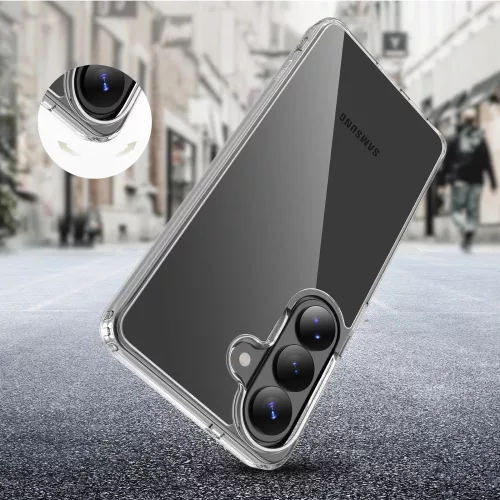 Tech-Protect Flexair Hybrid Samsung Galaxy S26 Ultra hátlap tok, megerősített sarok, átlátszó