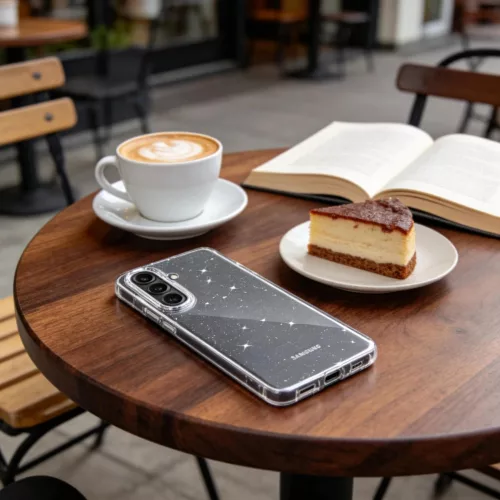 Tech-Protect Flexair Samsung Galaxy S26 Ultra hátlap tok, csillámos-átlátszó