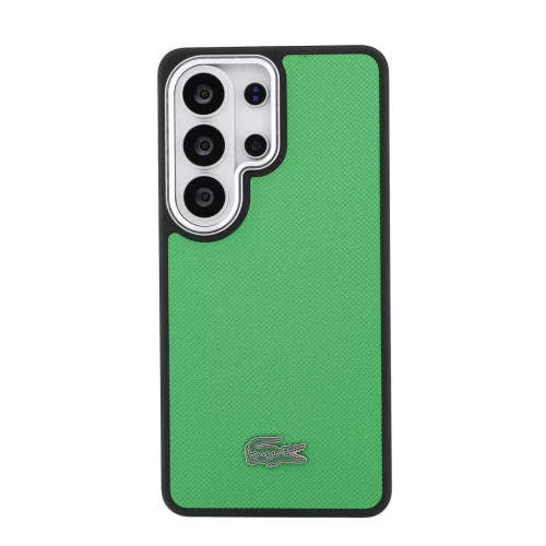 Lacoste Petit Pique Metal Logo Magnetic Samsung Galaxy S26 Ultra hátlap tok, MagSafe, zöld