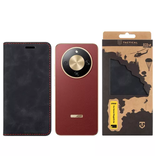 Tactical Xproof Honor Magic8 Pro flip/oldalra nyíló tok, fekete