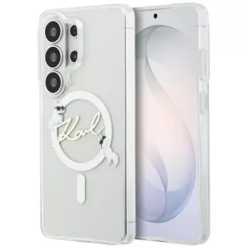   Karl Lagerfeld IML KC Script Samsung Galaxy S26 Ultra mágneses tok, MagSafe, átlátszó