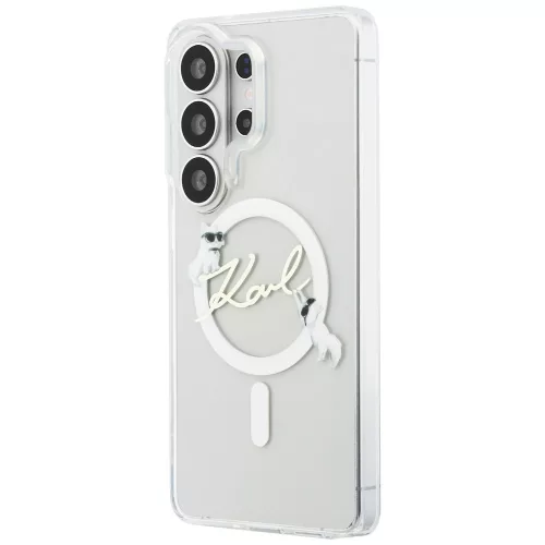 Karl Lagerfeld IML KC Script Samsung Galaxy S26 Ultra mágneses tok, MagSafe, átlátszó