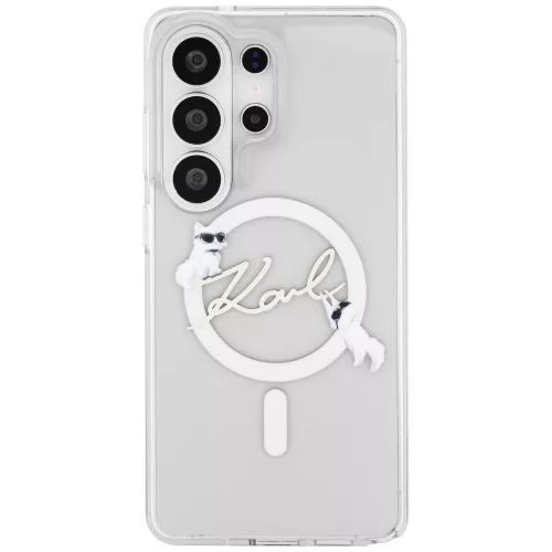 Karl Lagerfeld IML KC Script Samsung Galaxy S26 Ultra mágneses tok, MagSafe, átlátszó