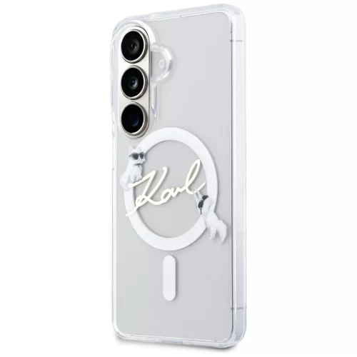 Karl Lagerfeld IML KC Script Samsung Galaxy S26 mágneses tok, MagSafe, átlátszó