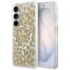 Guess IML Leopard Print Triangle Samsung Galaxy S26 mágneses tok, MagSafe, barna